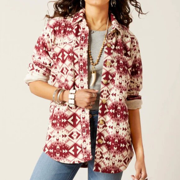 45. Small - ARIAT - Relaxed Fit Shacket Fillmore Shirt Jacket NEW $85 msrp - Picture 11 of 13